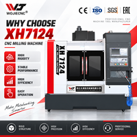 Centre d'usinage vertical CNC WOJIE XH7124, machine de fraisage économique pour l'usinage de pièces industrielles