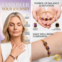 Bracelet porte-bonheur tendance en pierres précieuses naturelles, énergie positive, méditation, bijoux raffinés, bracelet pour cadeaux d'anniversaire