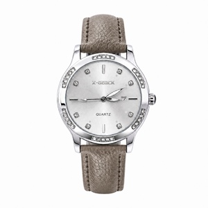 Reloj de cuarzo clásico de moda X-GEQCK para mujer, de cuero, con calendario, puntero, luz nocturna, resistente al agua, estilo empresarial, sencillo - Product Image 5