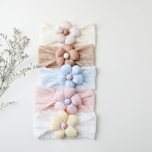 Nouveau Bandeau d'été en dentelle à fleurs pour nouveau-né, protection douce <span class=keywords><strong>de</strong></span> la fontanelle, accessoires capillaires <span class=keywords><strong>de</strong></span> princesse pour pièce climatisée - Product Image 1