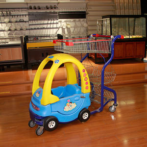 고품질 슈퍼마켓 아이 쇼핑 트롤리 손수레 플라스틱 장난감 트롤리 - Product Image 5