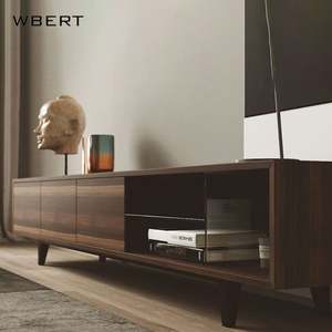 Muebles de sala de estar italianos WBERT para almacenamiento doméstico, aplicaciones de Hotel, Villa moderna, mueble de TV de madera maciza de nogal negro - Product Image 3