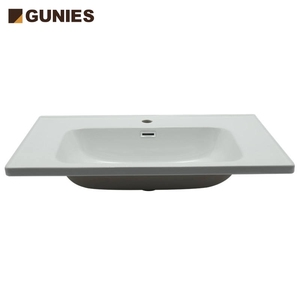 Lavabo de comptoir en céramique haut de gamme de style européen et américain, design moderne avec égouttoir, très vendu - Product Image 4