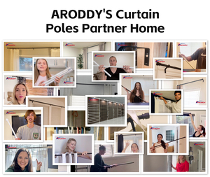 ARODDY Tringle à <span class=keywords><strong>rideaux</strong></span> <span class=keywords><strong>double</strong></span> extensible de 28 à 61 pouces en alliage d'aluminium Tringle à <span class=keywords><strong>rideaux</strong></span> et rail <span class=keywords><strong>pour</strong></span> fenêtre de <span class=keywords><strong>plafond</strong></span> intelligente - Product Image 6