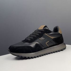 Chaussures de sport décontractées pour hommes - Chaussures de course légères pour le printemps - Tige en cuir véritable - Semelle extérieure en caoutchouc - Fermeture à lacets - Tendance - Product Image 4