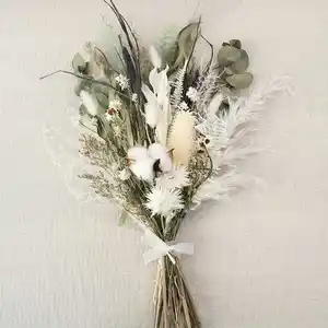 Fabrik Guter Preis Getrockneter Braut blumenstrauß mit Blume Hochzeit Hand blumen Braut strauß für Hochzeits strauß