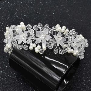 Diademas hechas a mano con perlas de cristal y flores, <span class=keywords><strong>tocados</strong></span> de hojas, <span class=keywords><strong>tocados</strong></span> <span class=keywords><strong>para</strong></span> novia, accesorios <span class=keywords><strong>para</strong></span> el cabello de boda - Product Image 4