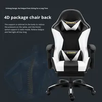 Fauteuil de Gaming Exécutif Moderne en Cuir, Simple et Réglable, pour la Maison et le Dortoir, Inclinable, Pivotant, avec Base 5 Étoiles et Roulettes – Vente en Gros