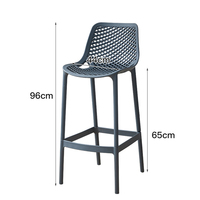 Chaise de bar industrielle commerciale en plastique PP Hebei, fauteuil de cuisine fait main, tabourets de bar ajourés, chaises de bar d'extérieur