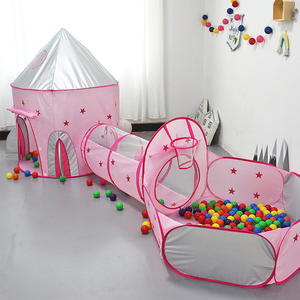 Tienda <span class=keywords><strong>de</strong></span> Campaña <span class=keywords><strong>de</strong></span> Juego <span class=keywords><strong>de</strong></span> Castillo <span class=keywords><strong>de</strong></span> Princesa <span class=keywords><strong>de</strong></span> 3 Piezas para Niñas, Túnel <span class=keywords><strong>de</strong></span> Arrastre y Piscina <span class=keywords><strong>de</strong></span> Pelotas con Aro <span class=keywords><strong>de</strong></span> Baloncesto para Niños Pequeños, Interior y Exterior - Product Image 3