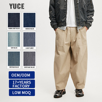Pantalon de travail YUCE personnalisé pour hommes, pantalon ballon kaki sur mesure en toile de coton sergé décontracté