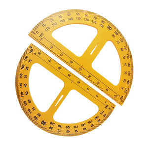 Thước Kẻ Hình Bán Nguyệt Cỡ Lớn Thước Kẻ Nhựa Hình Tam Giác Khổng Lồ Màu Vàng Cho Giáo Viên Vẽ Có Tay Cầm - Product Image 5