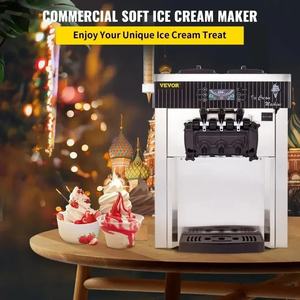 Máquina de helados comercial Sihao 2200W 5,3-7.4Gal/H Pantalla LED de servicio suave Limpieza automática Equipo de congelación de cono dulce de 3 sabores - Product Image 6