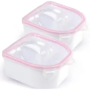 Nail Soaking Bowl Tigelas Manicure Camada Dupla Atualização Engrossar Acetona Mergulhe fora Gel Polonês Removedor Tigela