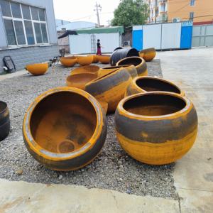 Grandes jardinières sphériques d'extérieur en acier Corten - Product Image 4