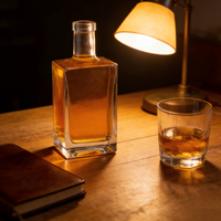 Bouteilles en verre de style carafe haut de gamme, vides, pour spiritueux de luxe (cognac, rhum, tequila), emballage haut de gamme pour la vente au détail.