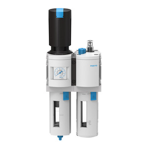 Unité combinée filtre-régulateur-lubrificateur à trois éléments pour service pneumatique, à grand débit et performance stable, avec manomètre intégré - Product Image 2