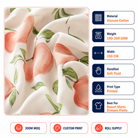 Tissu imprimé respirant en viscose, coton et rayonne pour chemises de resort, pantalons à jambes larges et fournisseur de tissus pour fabricants de vêtements