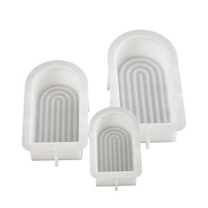 Stampi in Silicone per Candele 3D ad Arco Semicircolare in Acrilico, Forma a Porta Rigata, Decorazione Artistica per la Casa, Stampi in Silicone per Candele Geometriche - Product Image 6