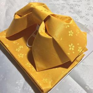 Accessoires et accessoires de mode intérieure pour femmes : Peignoir kimono style japonais, ceinture à motif gaufré, nœud de tête, ceinture de taille - Product Image 4