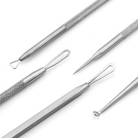 Rose Milare Source Manufacturers Grosir Set Alat Ekstraksi Jerawat & Komedo 5-Piece dari Baja Tahan Karat