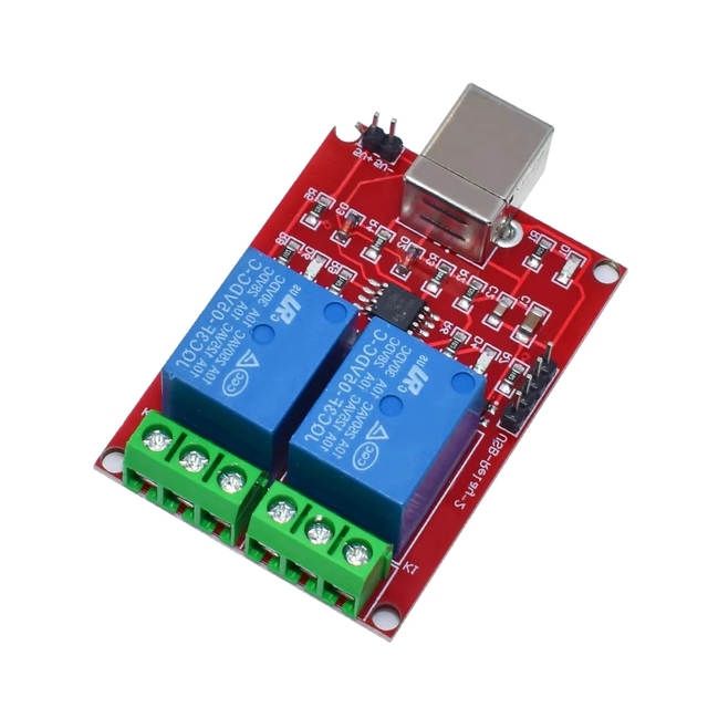5V drive-free USB control switch 2-way relay module computer PC intelligent controller