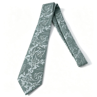 Corbata de Poliéster Jacquard con Diseño Floral Paisley, Fácil de Cuidar, Sin Arrugas, para Uniforme de Oficina, Regalo para Hombre, 1 Pieza