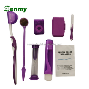 G110C commercio all'ingrosso della fabbrica tazza di Design orale ortodontico Kit per Travelling uso 8 in 1 Set di spazzolino portatile cura tuta - Product Image 6