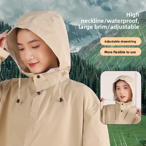 Impermeable de Poliéster Estilo Gabardina <span class=keywords><strong>DELIA</strong></span> DJ-190 de Alta Calidad para Adultos, Diseño de una Pieza, Engrosado y Alargado, Anti-Tormenta, para Senderismo - Product Image 2