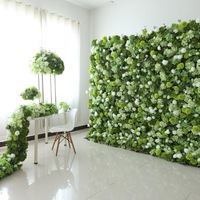 Livraison Gratuite CB-707 Mur de fleurs artificielles en soie teintes à la main avec technologie cryptée pour le streaming en direct