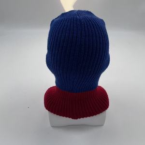 Máscara de esquí de material acrílico de punto al por mayor sombrero de máscara de Ciclismo de cara completa de 3 agujeros con bolsa de dólar blanco bordada - Product Image 2