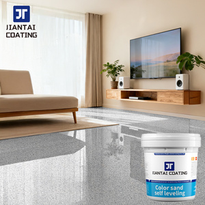 น้ำยาเคลือบพื้นอีพ็อกซี่ลายหินอ่อนแบบเงาสูง สำหรับภายนอกอาคาร ทนทานต่อการสึกหรอ ป้องกันแสงแดด กันลื่น ใช้ในครัวเรือน - Product Image 1