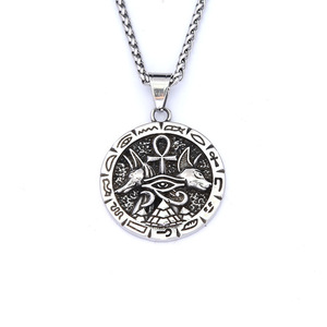 Yunnique – collier avec pendentif animal en acier inoxydable pour hommes, design tête de loup Viking, bijoux cadeau, chaîne 3.0x60CM - Product Image 5