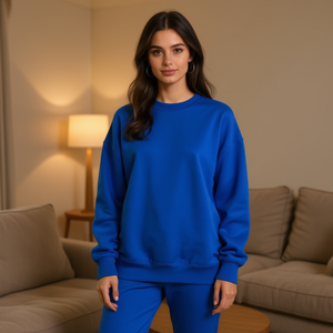 Tuta Louis Luna Oversize con Felpa e Pantaloni M/L-XL/2XL Classica Nera Abbigliamento Casual Sportivo - Product Image 2