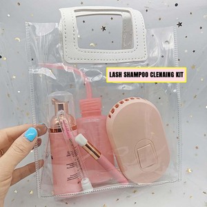 Champú para pestañas Venta al por mayor Color beige Champú para pestañas suaves y cepillo Paraben Botellas de plástico vacías Champú para pestañas - Product Image 1