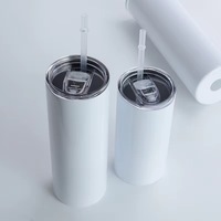 Mug de voyage isotherme classique en acier inoxydable de 15 oz, à double paroi, sans BPA, anti-fuite, résistant à l'ébullition, design mince pour sublimation