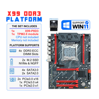 Nouvelle carte mère X99 double PCIe3.0 X16 avec TPM2.0, prend en charge les processeurs Intel Xeon E5 V3/V4, 4x DDR3, démarrage sécurisé UEFI, compatible Win11, carte mère X99