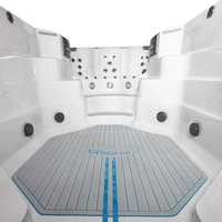 BG-6656 Spa de nage autoportant de luxe à contre-courant avec tapis roulant, en acrylique, système Balboa, machine de nage hydraulique pour extérieur, jardin, villa