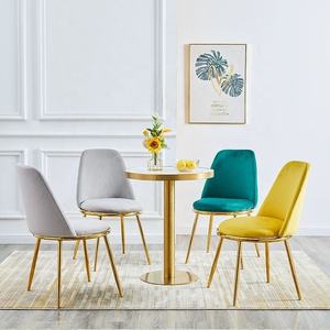 Chaise en cuir moderne blanche Mebel Hotel Banquet French Cafe Chaise en cuir moderne Chaise rembourrée de luxe Ensemble de chaises de salon - Product Image 6