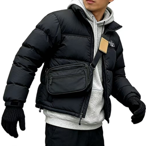 Veste d'hiver pour <span class=keywords><strong>homme</strong></span> <span class=keywords><strong>North</strong></span> originale, en duvet brillant, épaisse, coupe-vent, à capuche, avec veste chaude en coton pour le <span class=keywords><strong>ski</strong></span> de montagne, visage - Product Image 3