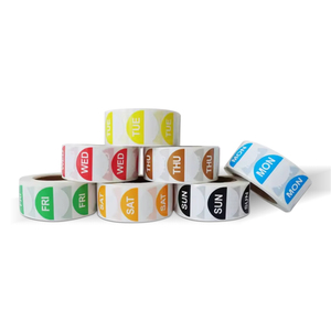 Etiquetas Redondas para Alimentos con Días de la Semana, 500 Unidades/Rollo, 20*20mm, Removibles, de <span class=keywords><strong>Lunes</strong></span> a Domingo - Product Image 2