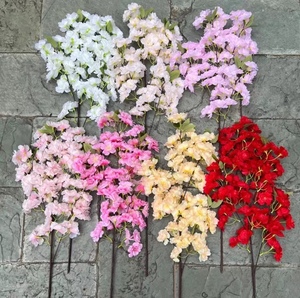 Ramas de <span class=keywords><strong>flores</strong></span> de cerezo blancas de seda artificiales al por mayor para <span class=keywords><strong>flores</strong></span> de <span class=keywords><strong>centro</strong></span> de boda - Product Image 6