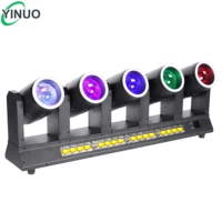 Yinuo Professionnel Double Face Rotation Infinie 10x60W LED RGBW + 8x30W Stroboscope Jaune Doré avec 10x Bandes LED pour Bar KTV Club
