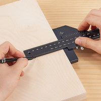 Penggaris Penanda Geser Kayu dari Paduan Aluminium, Vernier Caliper, Alat Ukur Kayu Multifungsi