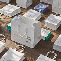 Sac en papier kraft de luxe personnalisé avec impression de marque, emballage cadeau pour supermarché, sac de courses grand format recyclable avec poignée, promotion pour exposition