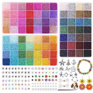 Vente directe usine, Meilleures ventes : Coffret de perles de verre de riz 16800 pièces de 2 mm, pour bijoux DIY et loisirs créatifs pour enfants - Product Image 3