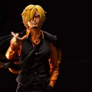 Juguetes de resina de PVC personalizados, sombrero de paja de juguete y acción de alta calidad, escena de batalla de la fuerza de tres guerras, figuras de Anime de una pieza Zoro <span class=keywords><strong>Sanji</strong></span> - Product Image 4