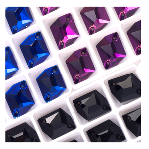 Strass en verre cosmique fantaisie de <span class=keywords><strong>haute</strong></span> qualité, couleurs variées, à coudre, à dos plat, pour vêtements de danse - Product Image 1