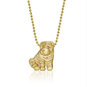 Popular de acero inoxidable mascota diamante perro colgante Bulldog <span class=keywords><strong>Corgi</strong></span> caniche clavícula PVD chapado 18K oro lindo Animal perro <span class=keywords><strong>collar</strong></span> - Product Image 3