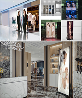 Lecteur de publicité intelligent portable d'intérieur P2.5 personnalisé écran LED miroir affiche écran LED pour centre commercial Animation intelligente